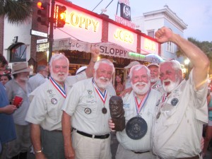 Papas in front of Sloppy Joe's Key West