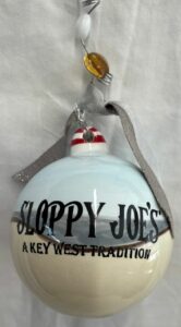 Sloppy joe's key west beach-themed ceramic christmas ornament