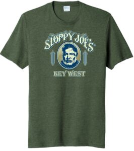 Forest heather green sloppy joe's key west graphic t-shirt