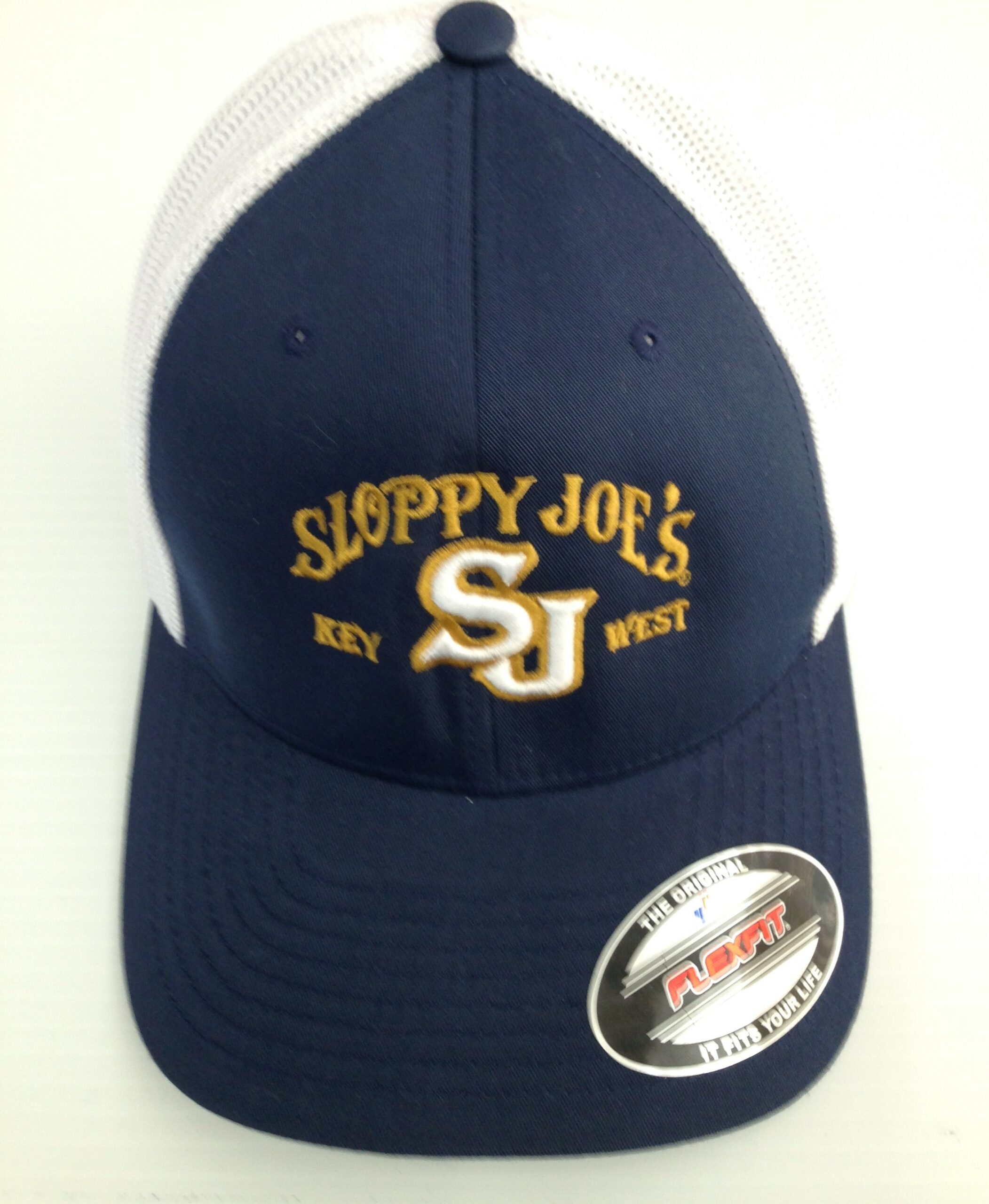 Sloppy Joe\'s Fit Hat | Flex FL West, #3468 Bar Key Navy/White |