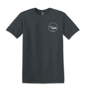 Joe's tap room heather grey t-shirt front with sloppy joe's chest logo