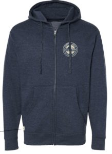 Navy zip