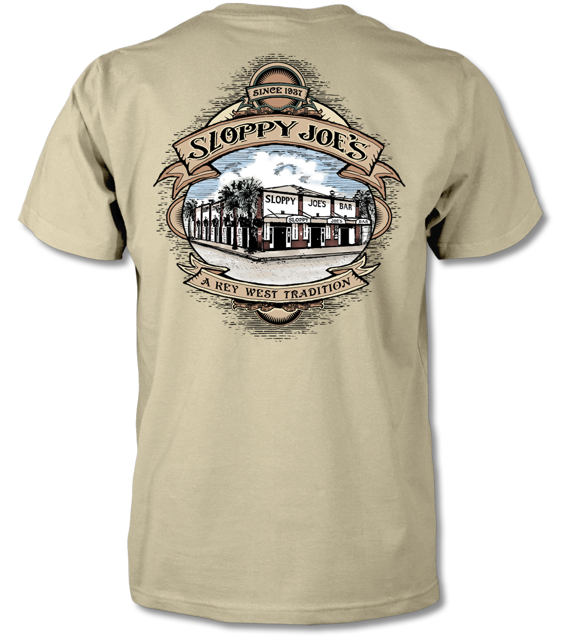 Men's Wood Carved Logo T-shirt - Vegas Gold | Sloppy Joe's Bar | Key West,  FL