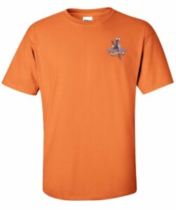 Tangerine no problem vintage parrot men's t-shirt, sloppy joe's bar chest logo