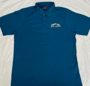 Teal devon & jones polo shirt with sloppy joe's key west logo