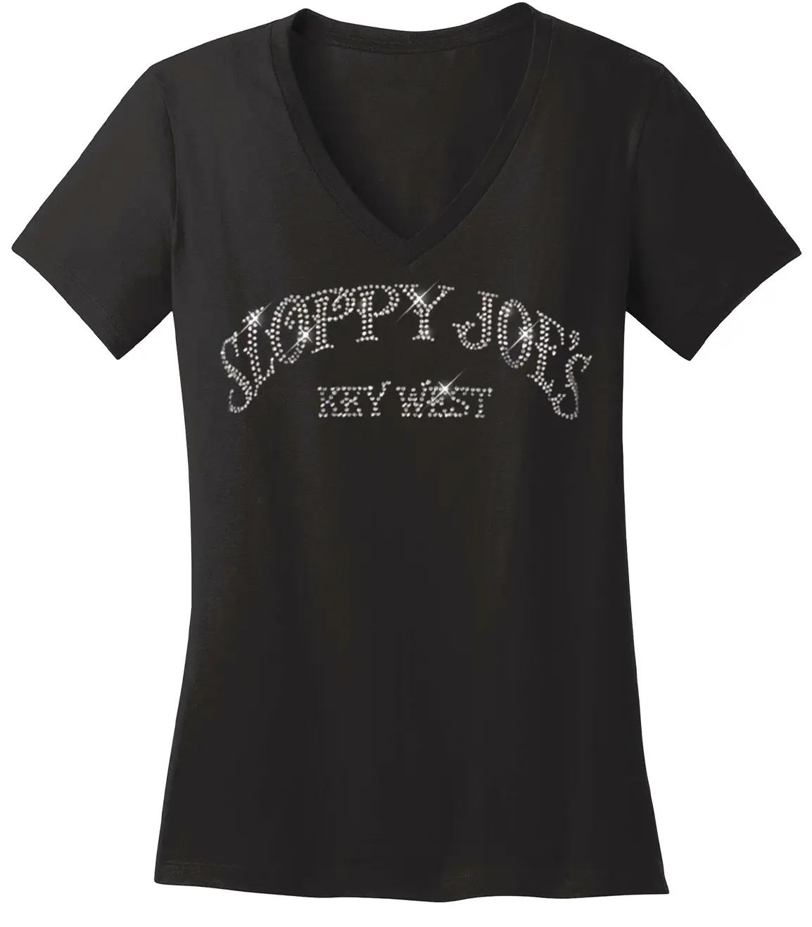Rhinestone V-Neck T-shirt | Sloppy Joe's Bar | Key West, FL