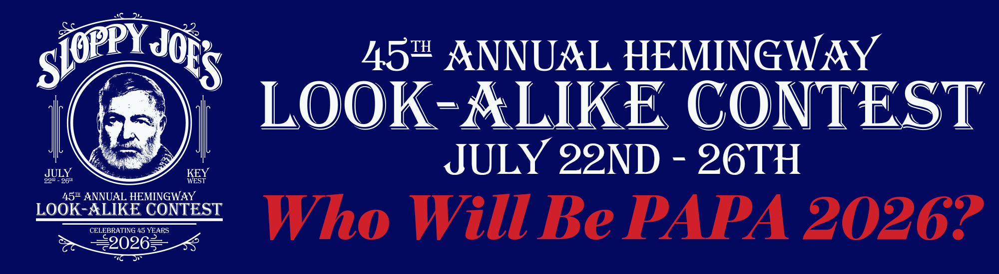 45th annual hemingway look-alike contest